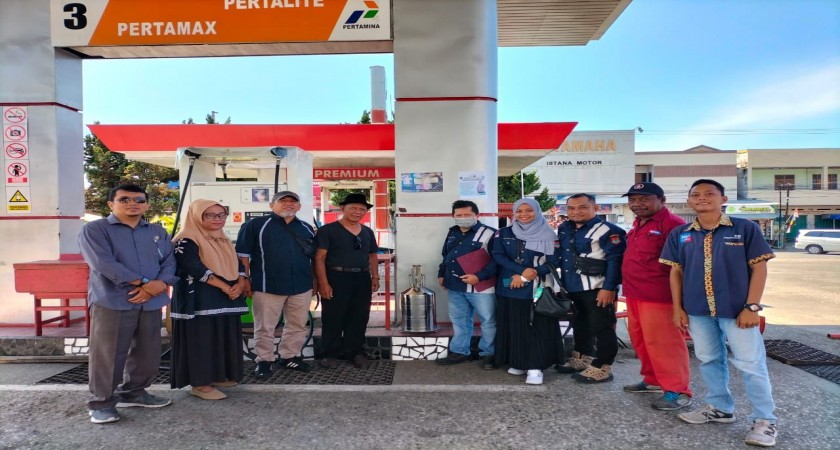 Disdagrin Banggai Lakukan TERA Ulang dan Pengawasan SPBU di Luwuk Jelang Arus Mudik Lebaran Idul Fitri